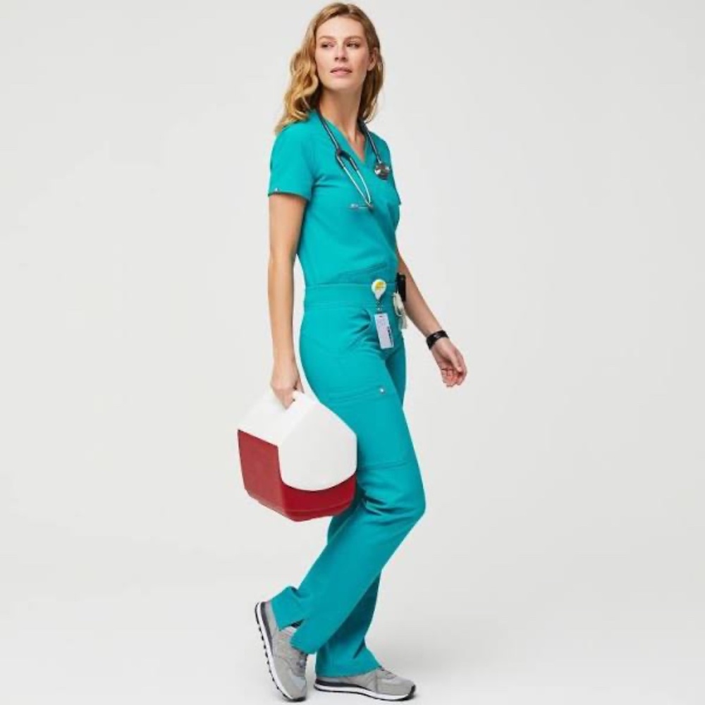 FIGS SET: Catalina Top XS + Kade Pants XSP - Teal
